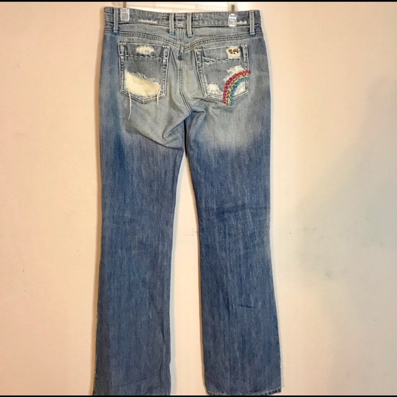 Joe’s Jeans: Distressed with Embroidered Rainbows! - Picture 4 of 7